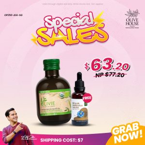 1x Olivie Plus 30x (250ml) + Free Black Seed Oil (50ml)