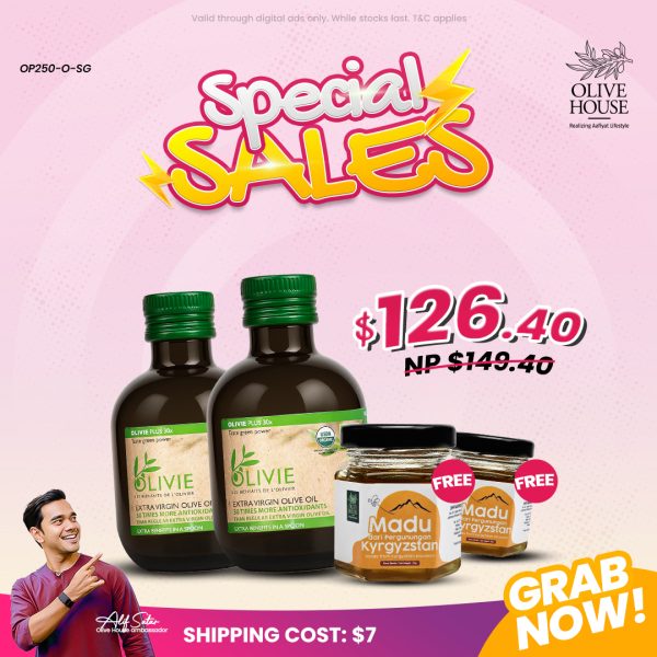 2 Olivie Plus 30x 250ml Free 2 Madu Kyrgyzstan 50g